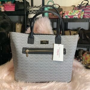 Trina Turk NWT large Graphic tote in vegan leather